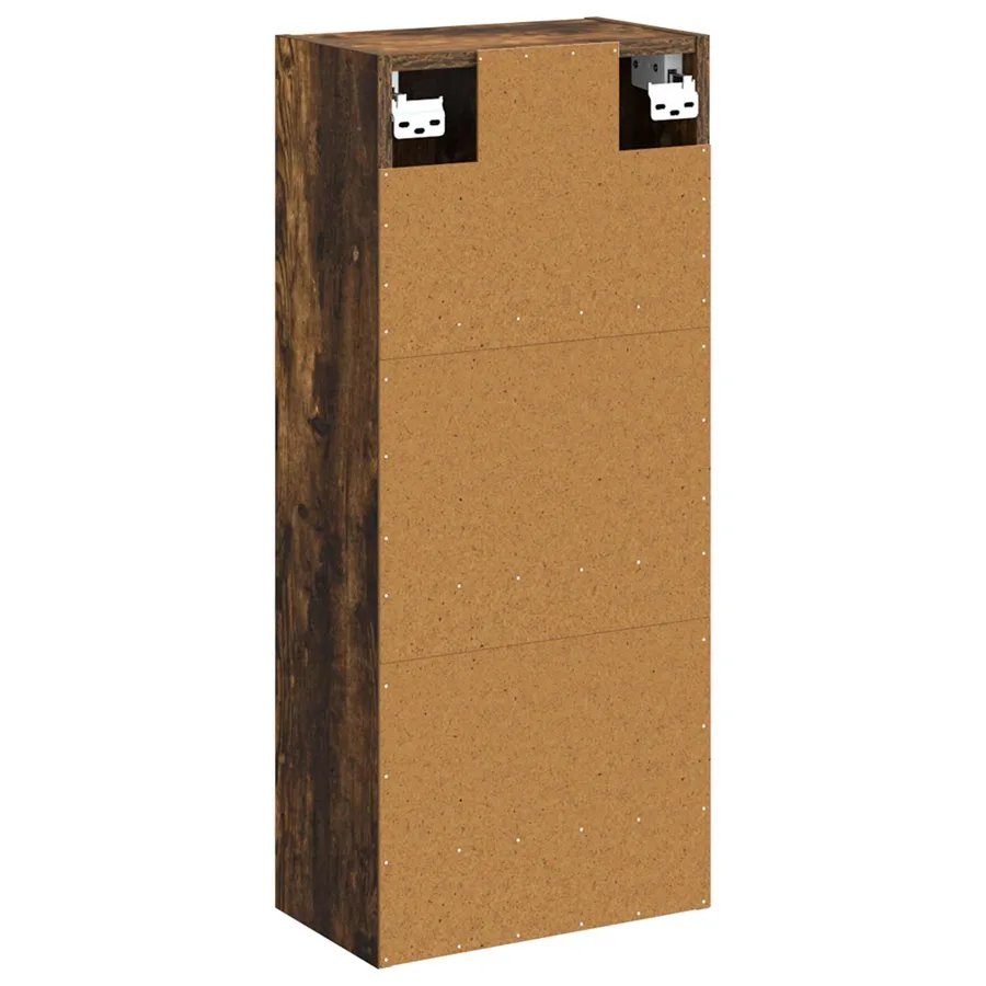 Meuble de lavabo mural Chêne fumé 35 x 20 x 81 cm - 5