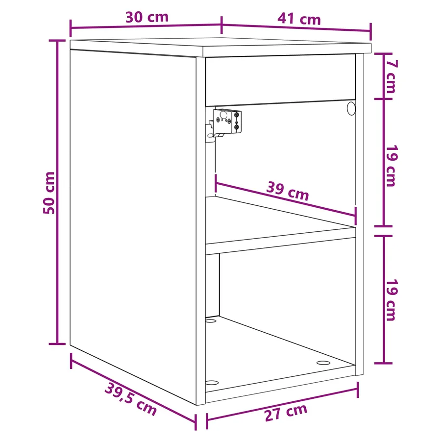 Meuble de Salle de Bain In-between Sonoma gris 30 x 41 x 50 cm - 10