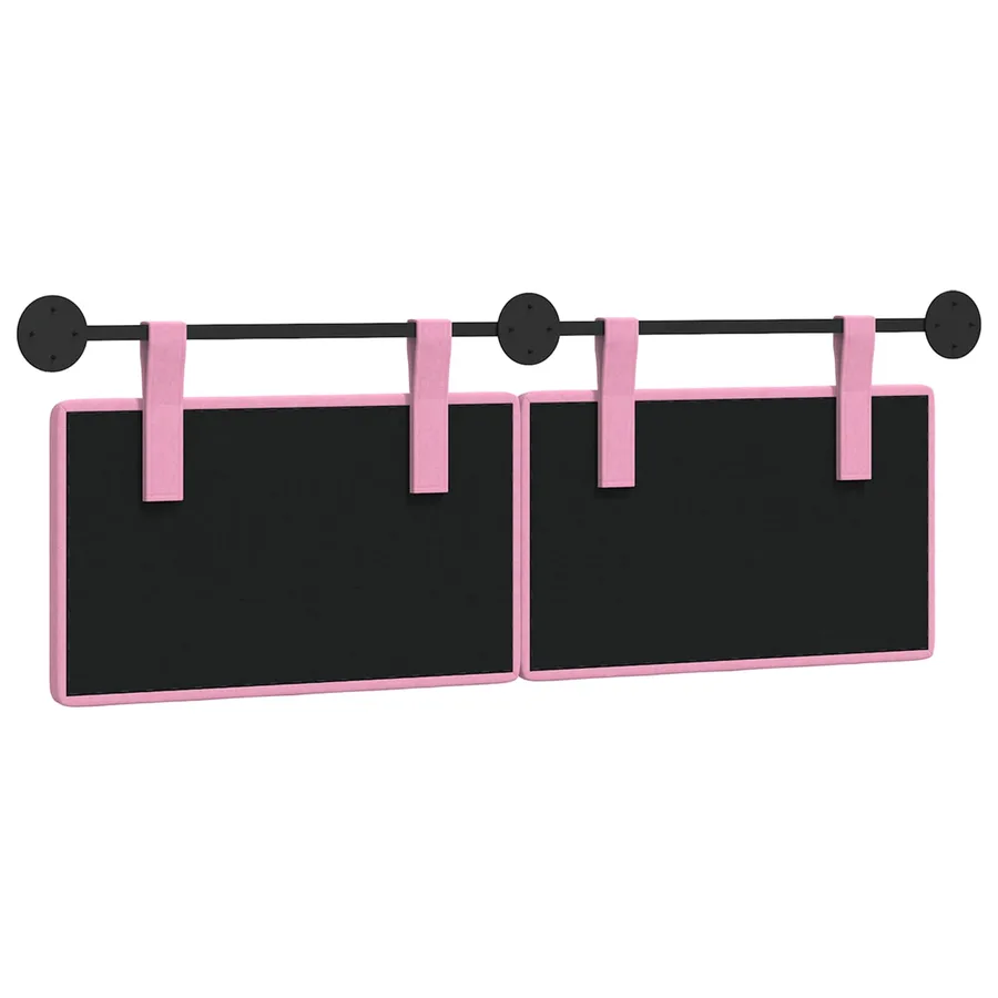 Tête de lit suspendue Rose Tissu - 7