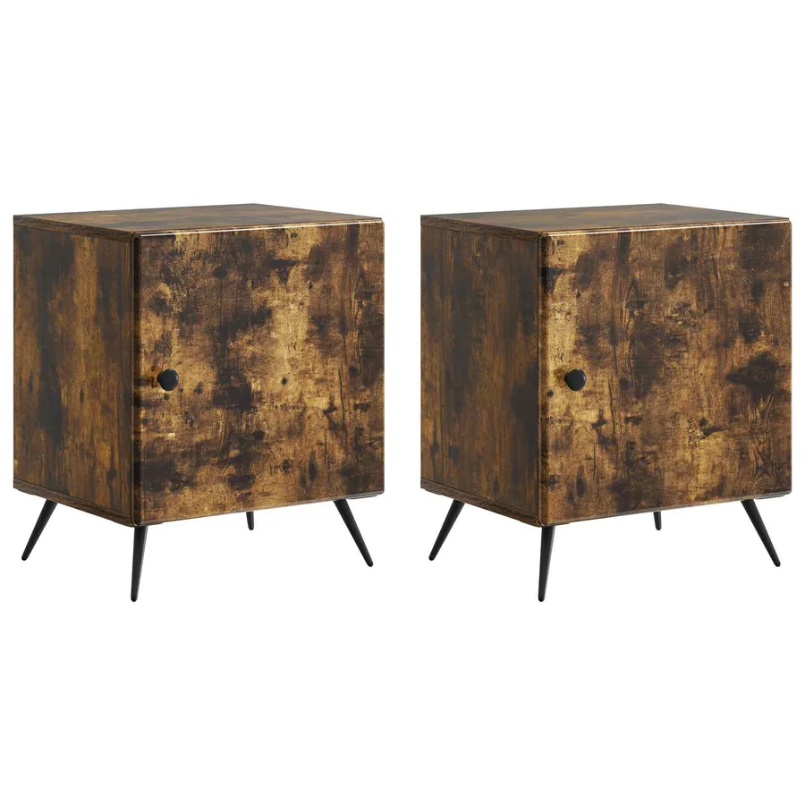 Cabinet de chevet 2 pcs Chêne fumé 43 x 34,5 x 50 cm - 2