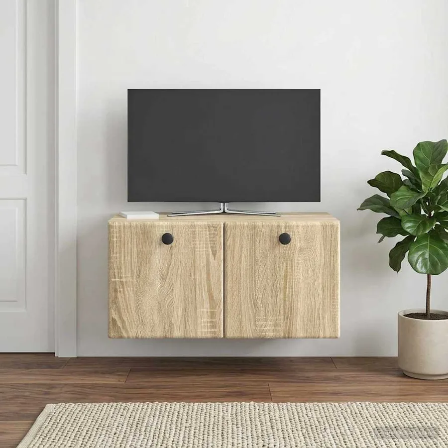 Meuble TV mural 59,5 x 31 x 30 cm Chêne Sonoma - 4