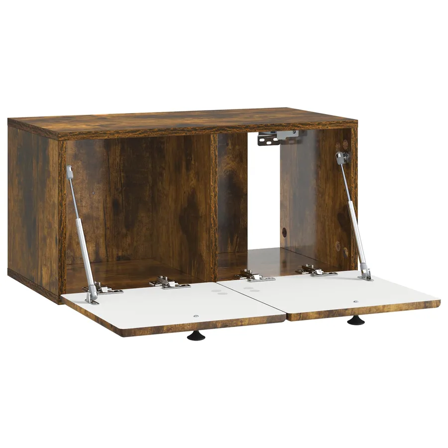 Meuble TV mural 59,5 x 31 x 30 cm Chêne fumé Bois d'ingénierie - 5