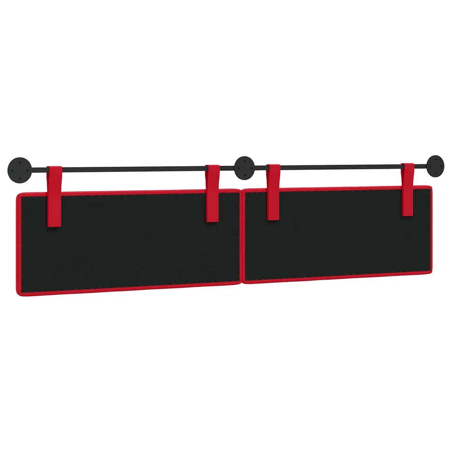Tête de lit suspendue Rouge Simili cuir - 7