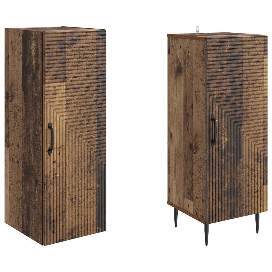 Ensemble de Meubles 2 pcs Bois ancien 33 x 34,5 x 89,5 cm - 4