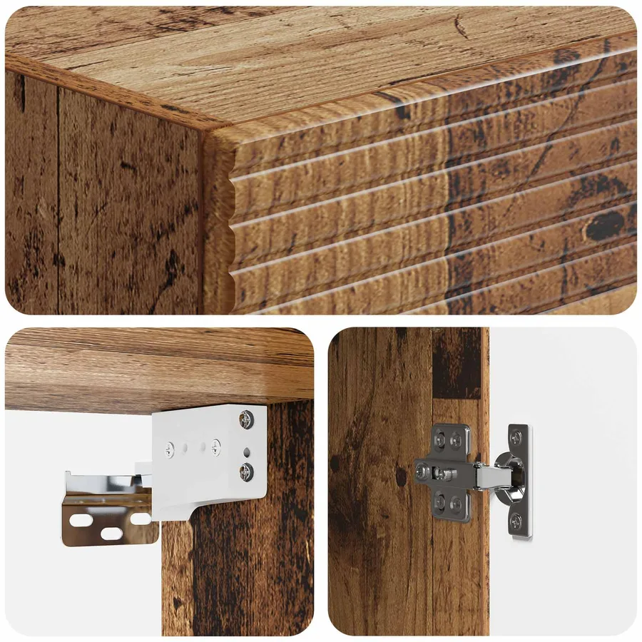 Ensemble de Meubles 2 pcs Bois ancien 33 x 34,5 x 89,5 cm - 8
