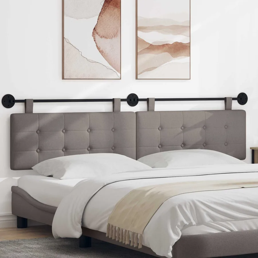 Tête de lit suspendue Taupe tissu