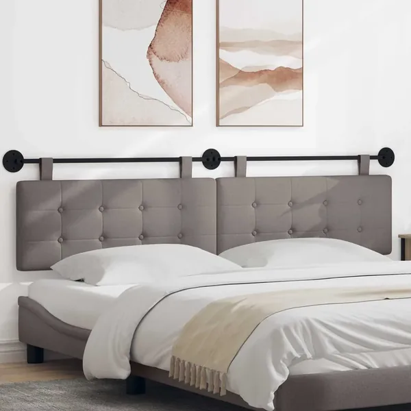 Tête de lit suspendue Taupe tissu
