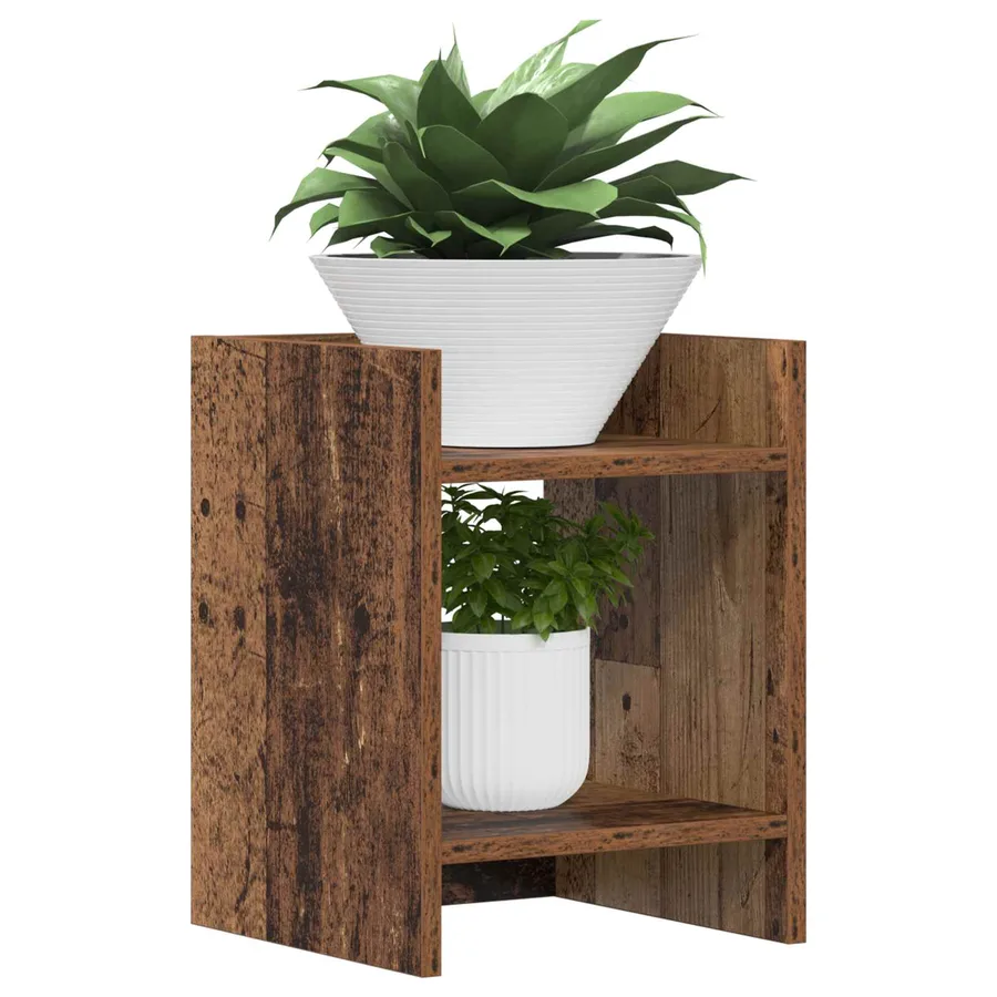 Support de Plante Bois ancien 30 x 30 x 40 cm Bois d’ingénierie - 3