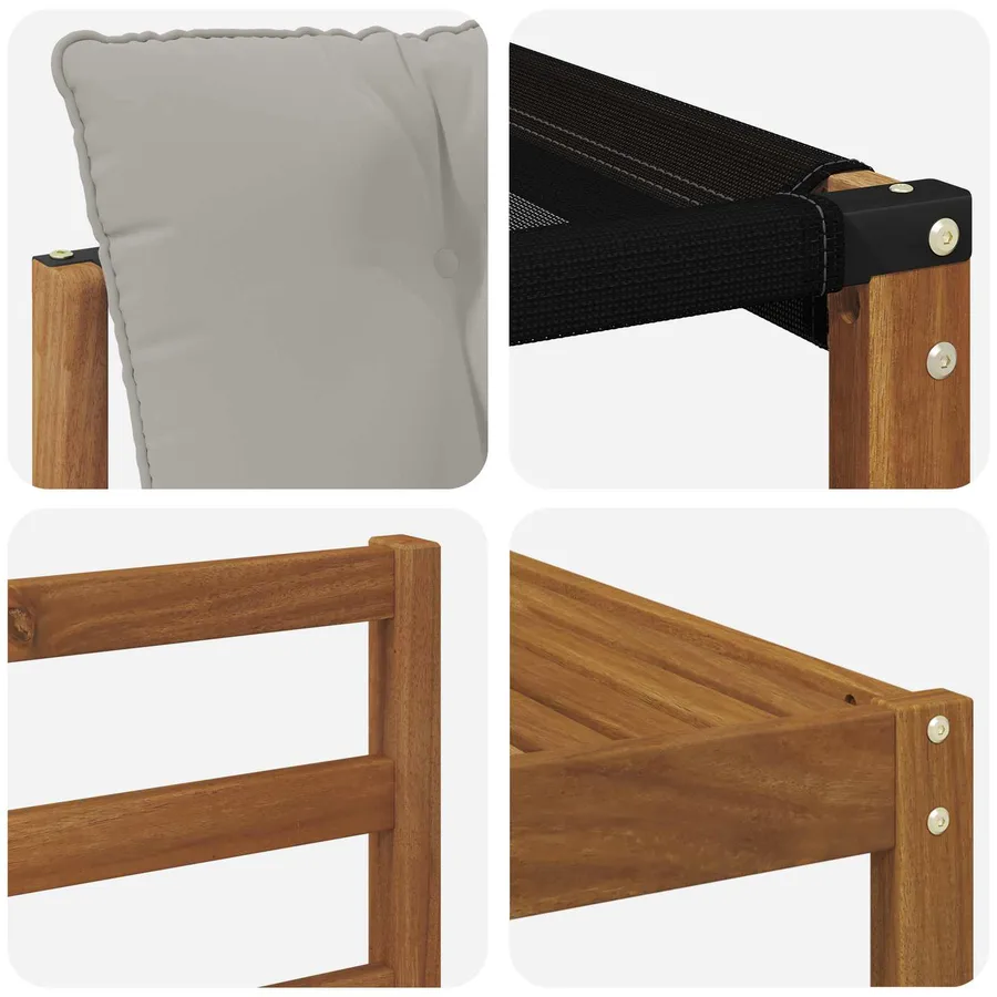 Ensemble de canapés d'extérieur 5 pcs Gris Naturel et Clair - 9