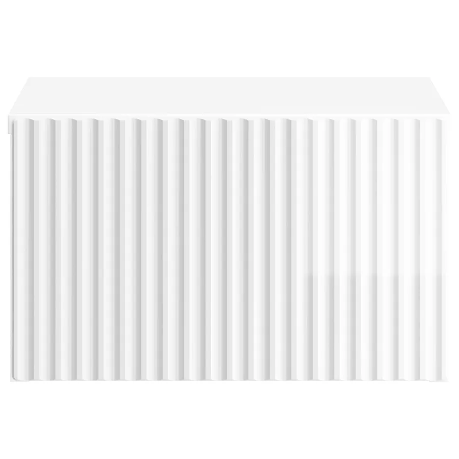 Cabinet de chevet mural Blanc brillant 33 x 34,5 x 20 cm - 5
