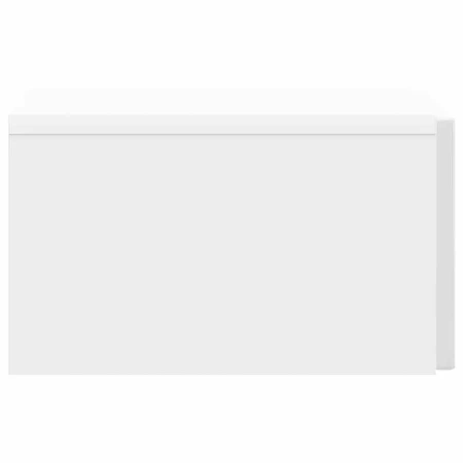 Cabinet de chevet mural Blanc brillant 33 x 34,5 x 20 cm - 6