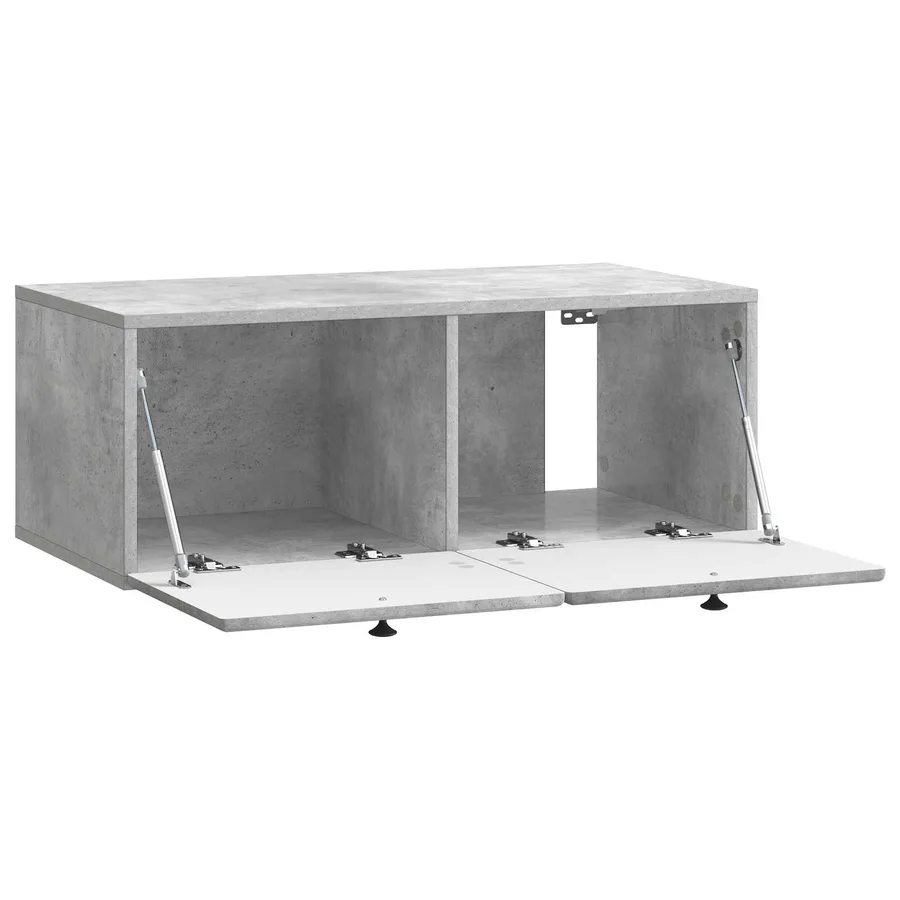 Meuble TV mural 78,5 x 41 x 30 cm Gris béton Bois d'ingénierie - 5