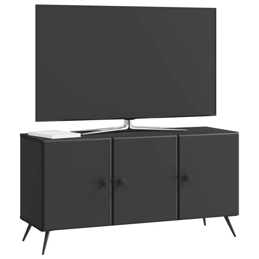 Meuble TV Noir 99 x 34,5 x 50 cm Bois d'ingénierie - 3