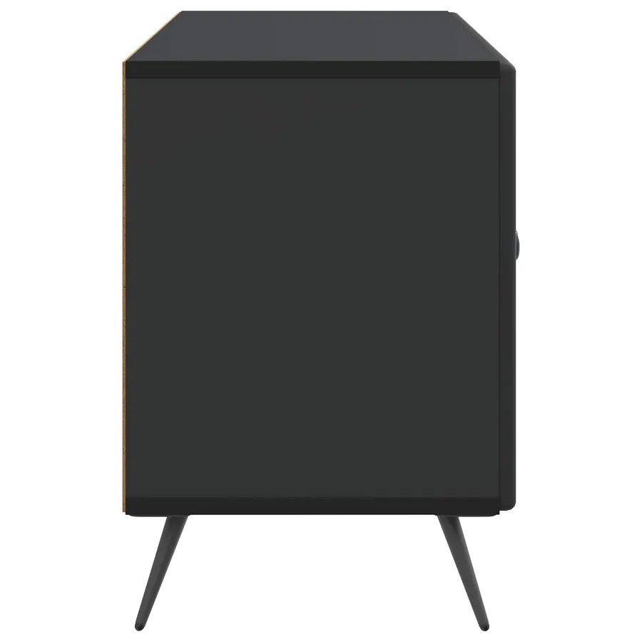 Meuble TV Noir 99 x 34,5 x 50 cm Bois d'ingénierie - 7