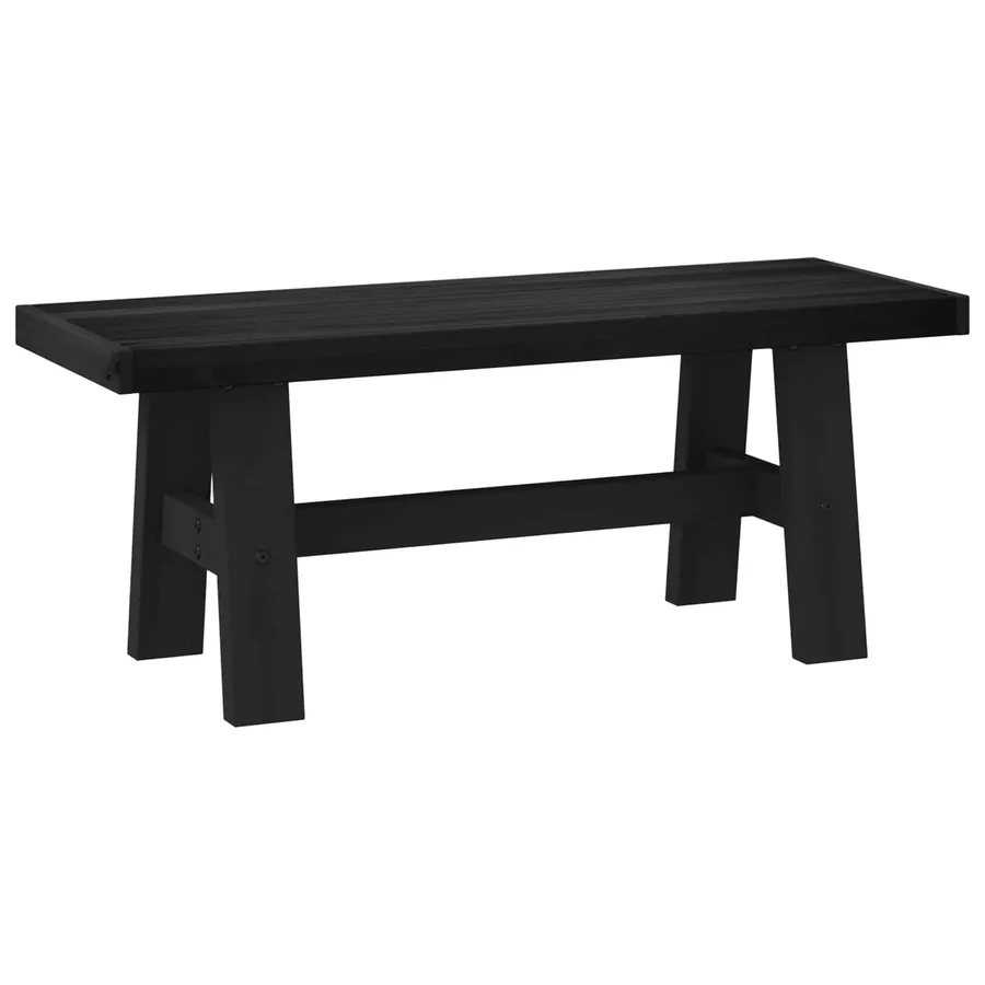 Banc de salle à manger NOAIN 120 x 41 x 45 cm Pin massif Noir - 5