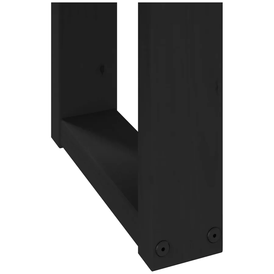 Banc de salle à manger NOAIN 160 x 41 x 45 cm Pin massif Noir - 6