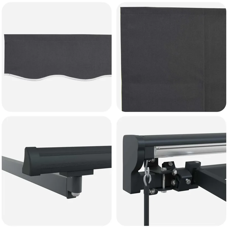 Auvent rétractable manuel Anthracite 2,5 x 2 m - 7