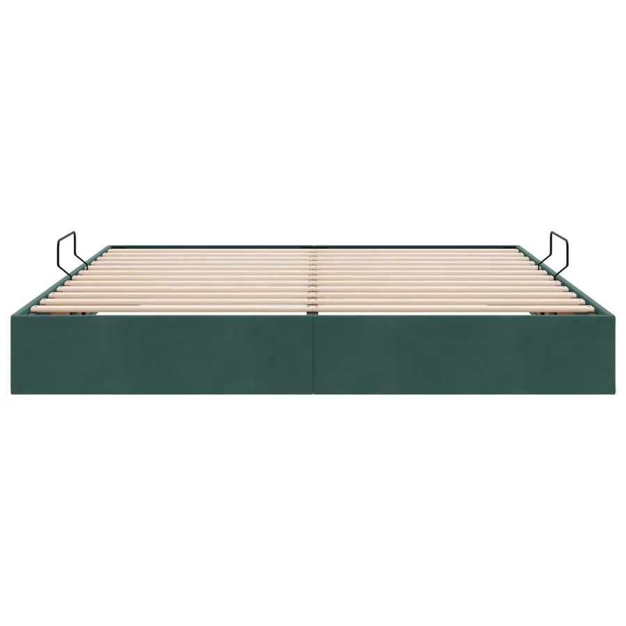Cadre de lit ottoman Vert foncé 180 x 200 cm Velours - 7