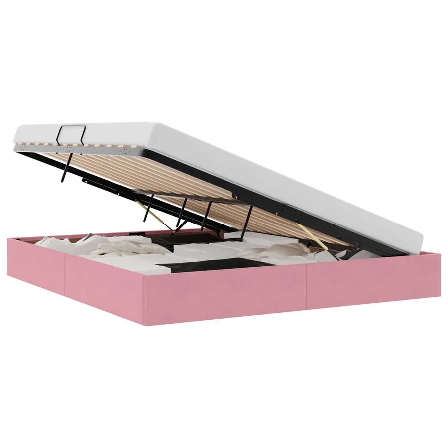 Cadre de lit ottoman avec stockage Rose 180 x 200 cm Velours - 2