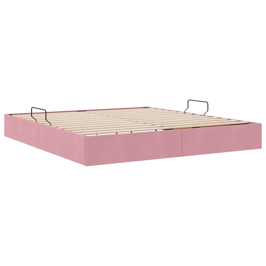 Cadre de lit ottoman avec stockage Rose 180 x 200 cm Velours - 9