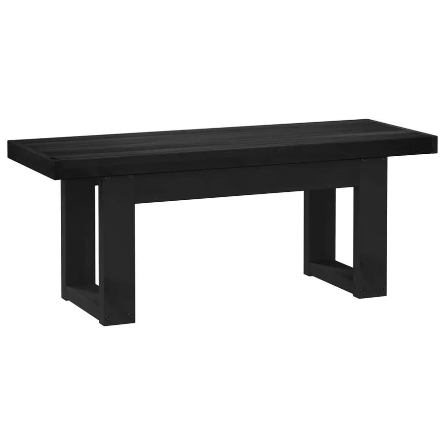 Banc de salle à manger NOAIN 120 x 41 x 45 cm Pin massif Noir - 2