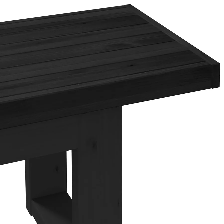 Banc de salle à manger NOAIN 120 x 41 x 45 cm Pin massif Noir - 7