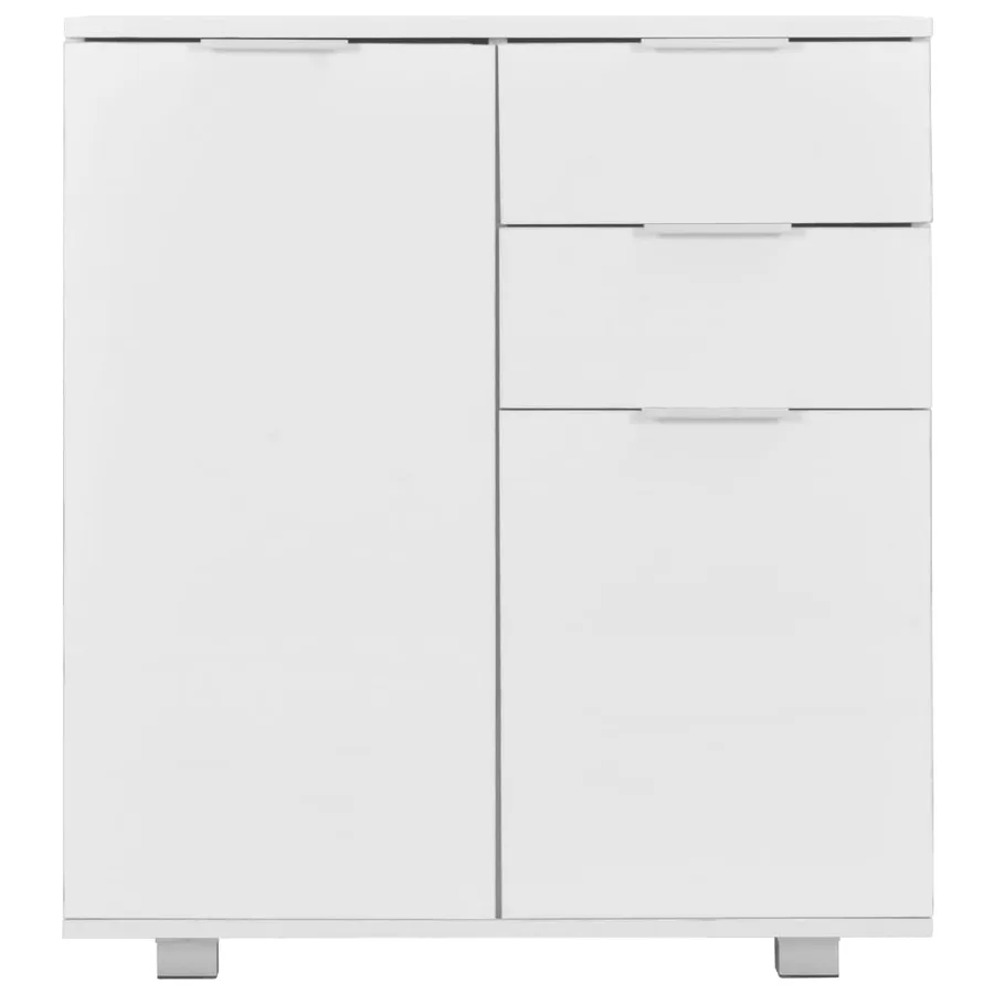 Buffet Blanc brillant 71 x 35 x 80 cm Bois d'ingénierie - 3