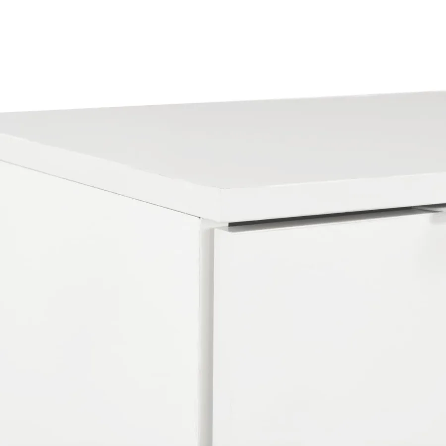Buffet Blanc brillant 71 x 35 x 80 cm Bois d'ingénierie - 6