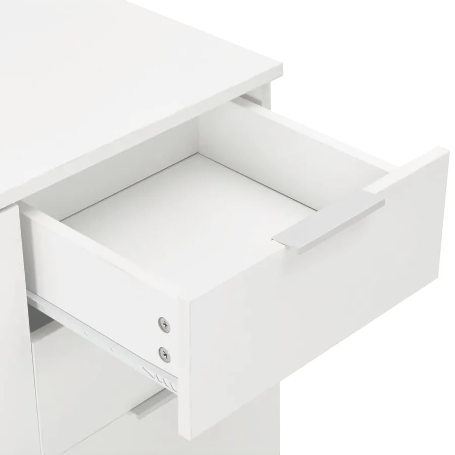 Buffet Blanc brillant 71 x 35 x 80 cm Bois d'ingénierie - 7