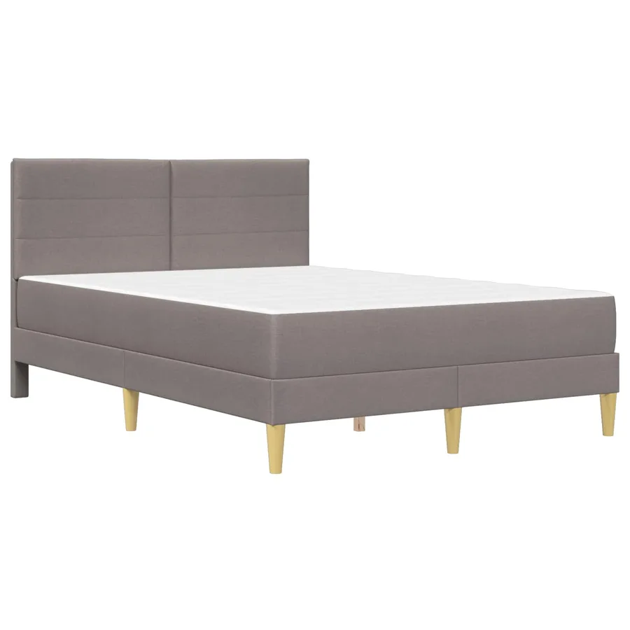 Cadre de lit Taupe 140 x 190 cm Polyester - 3
