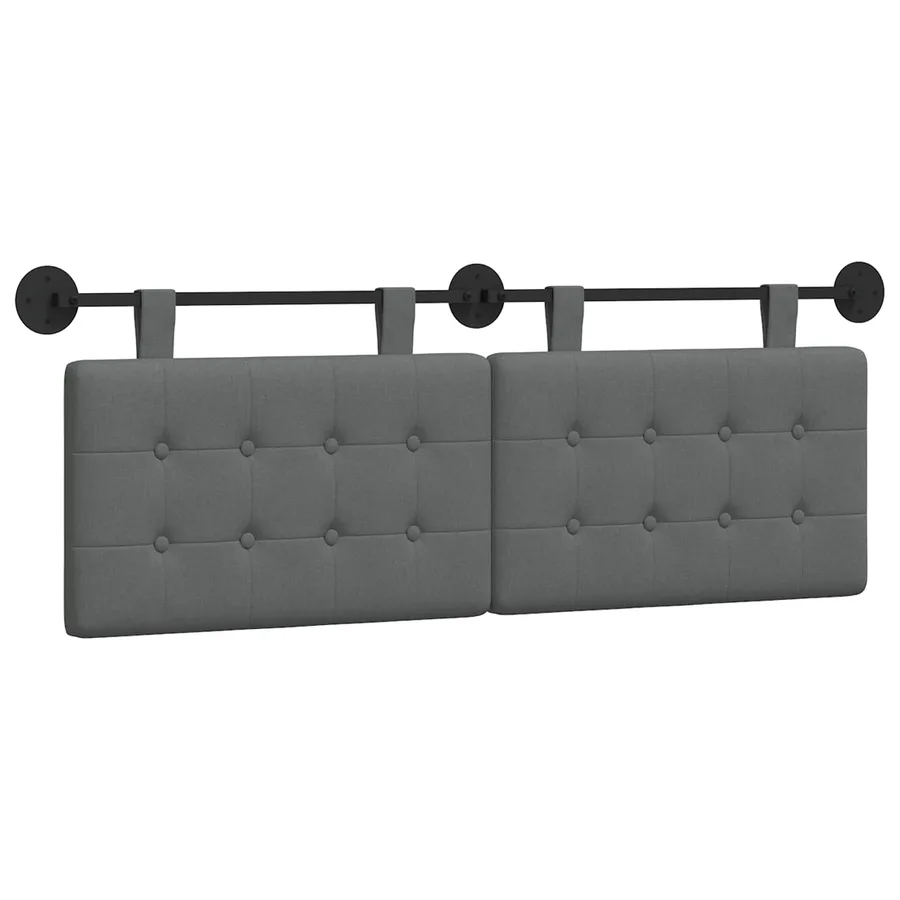 Tête de lit suspendue Gris foncé Tissu - 2