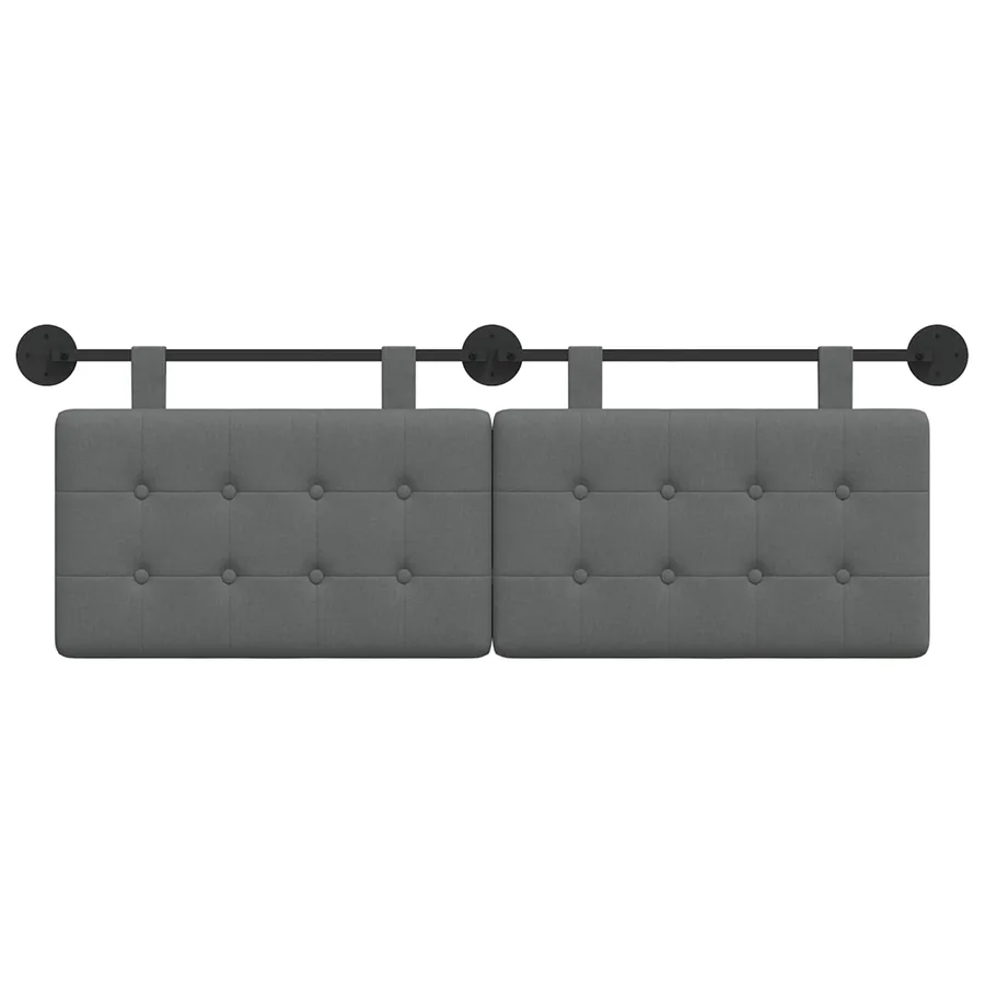 Tête de lit suspendue Gris foncé Tissu - 5