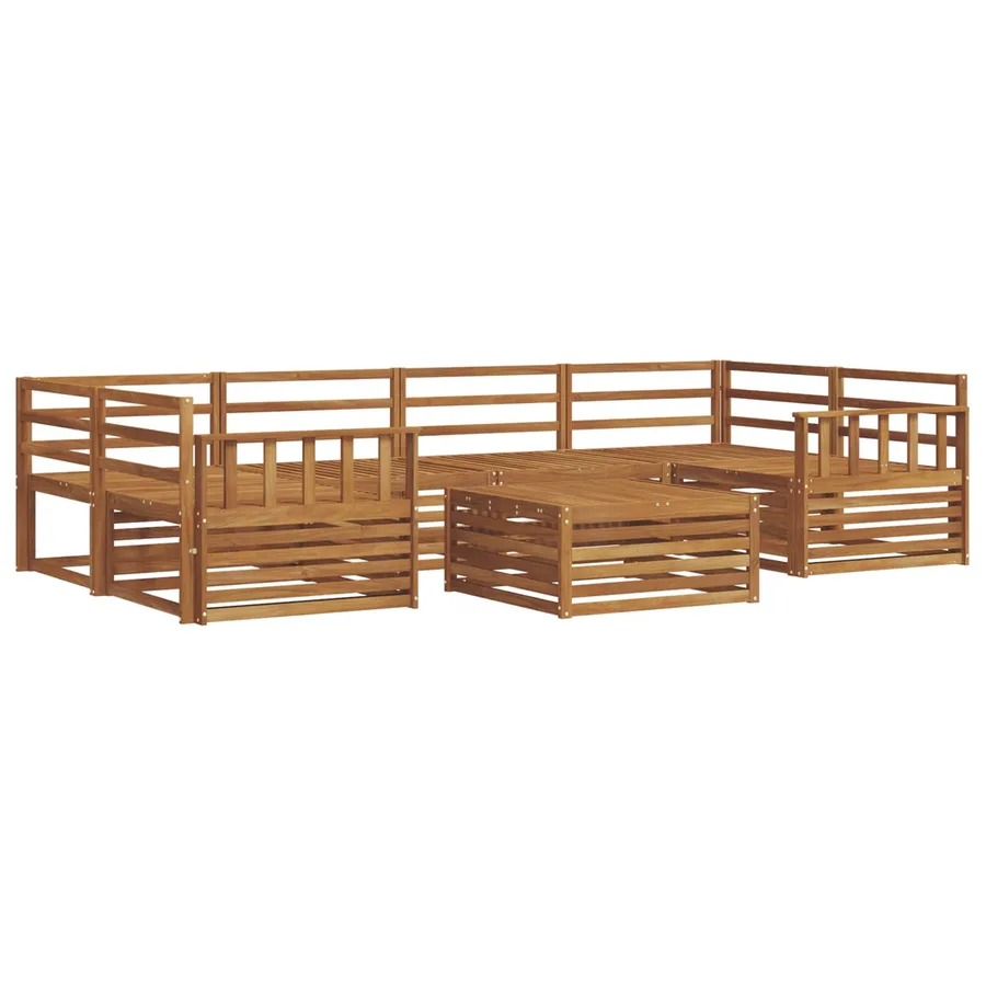 Ensemble de canapés d'extérieur 7 pcs Naturel - 2