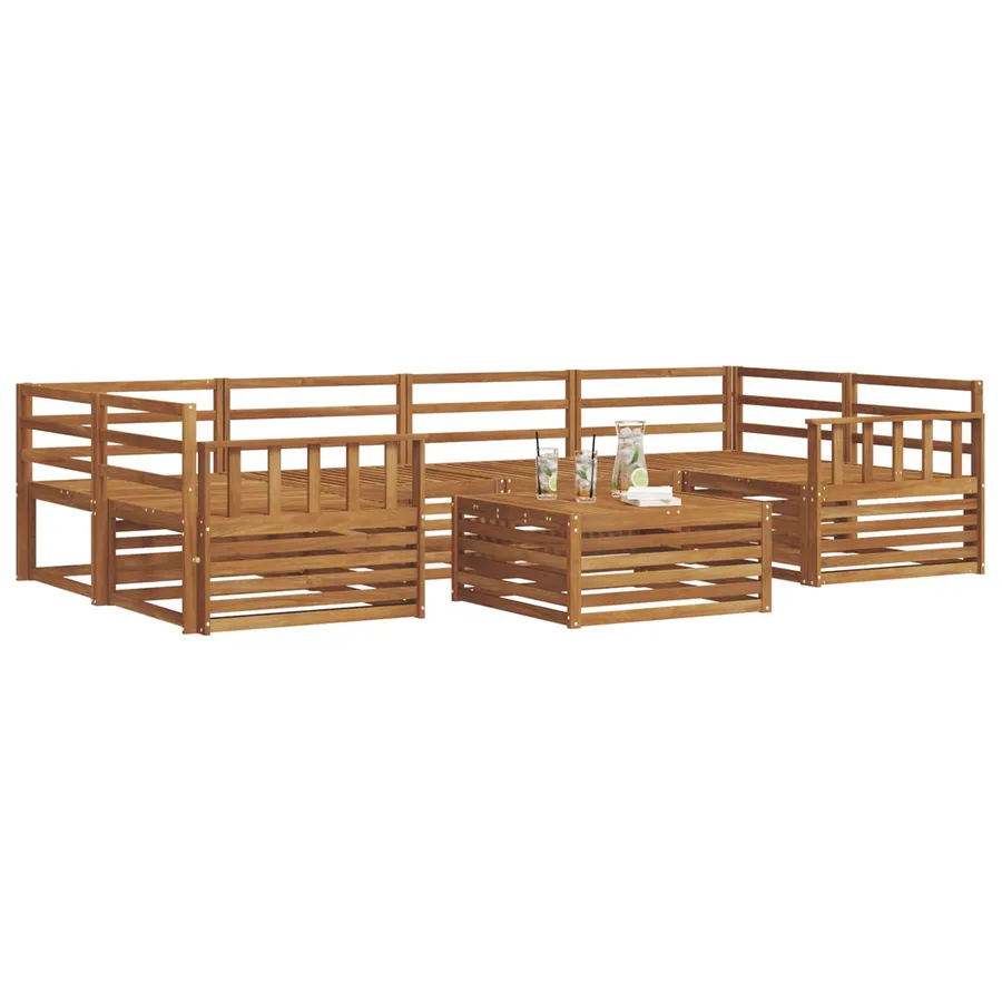 Ensemble de canapés d'extérieur 7 pcs Naturel - 3