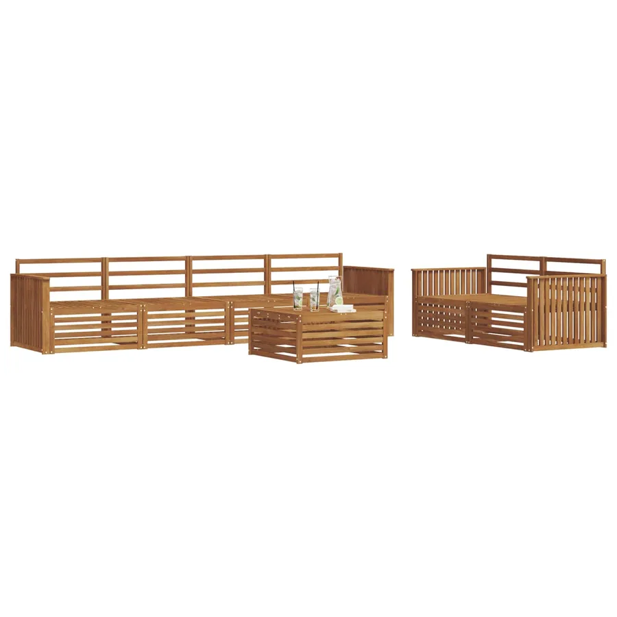 Ensemble de canapés d'extérieur 7 pcs Naturel - 3