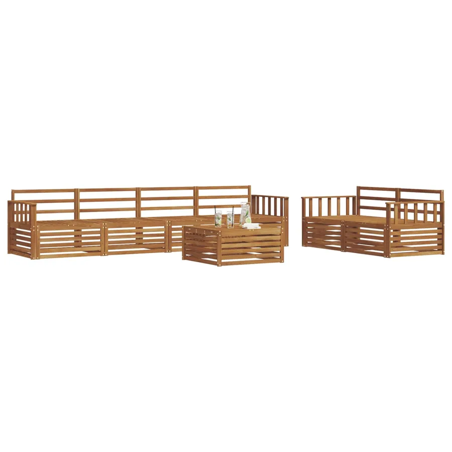 Ensemble de canapés d'extérieur 7 pcs Naturel - 3