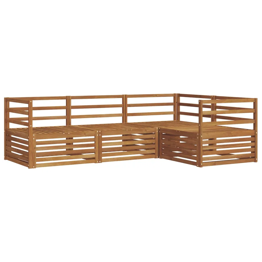 Ensemble de canapés d'extérieur 4 pcs Naturel - 2