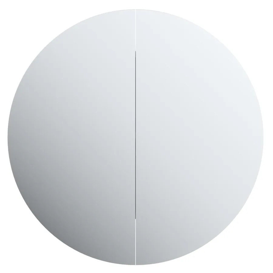 Armoire de salle de bain miroir rond et LED Chêne 40x40x17,5 cm - 6