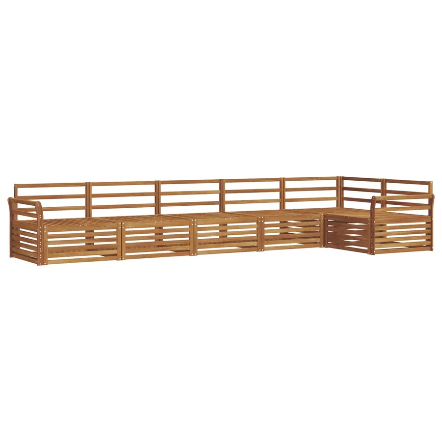 Ensemble de canapés d'extérieur 6 pcs Naturel - 2