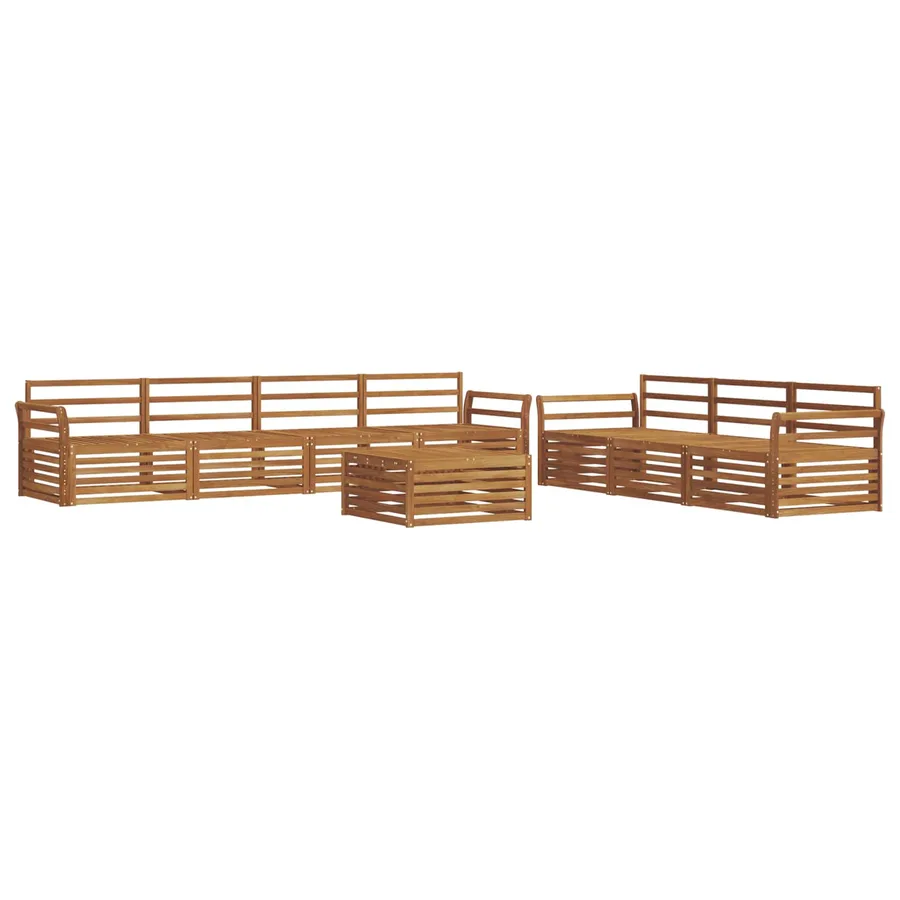 Ensemble de canapés d'extérieur 8 pcs Naturel - 2
