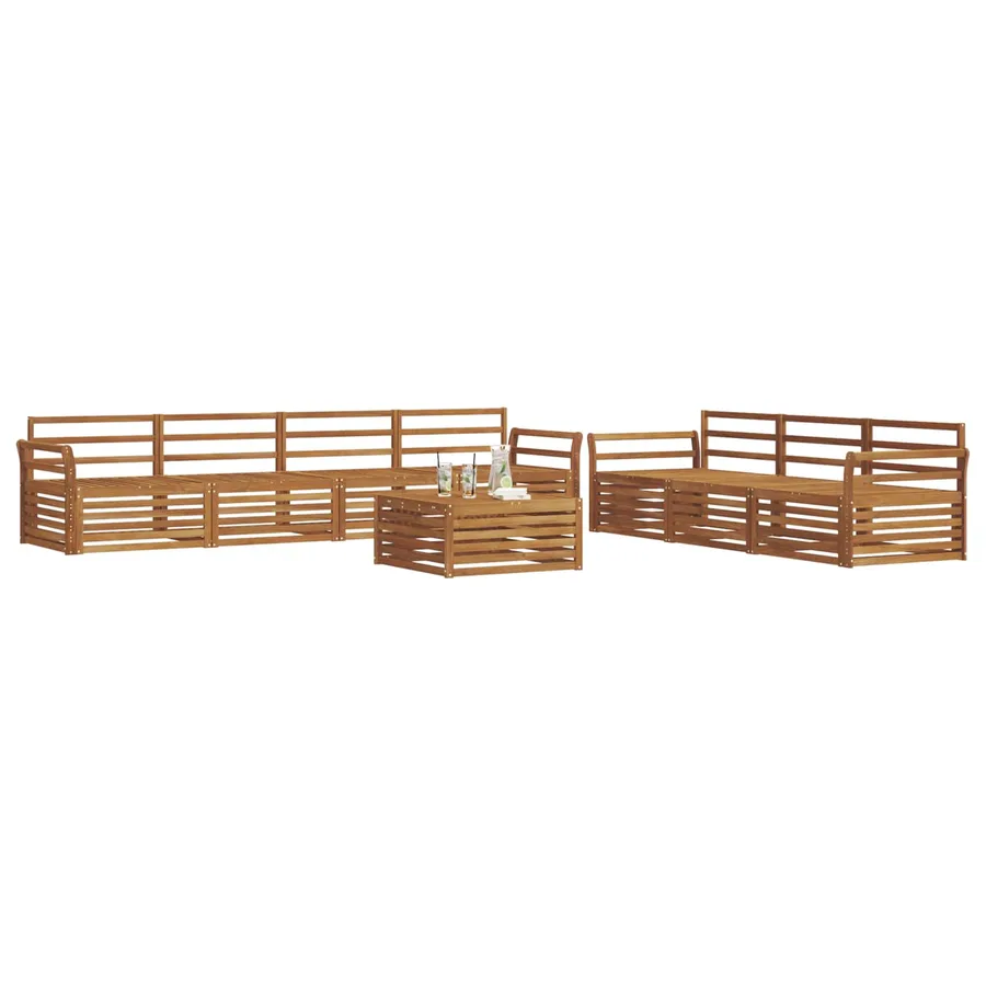 Ensemble de canapés d'extérieur 8 pcs Naturel - 3