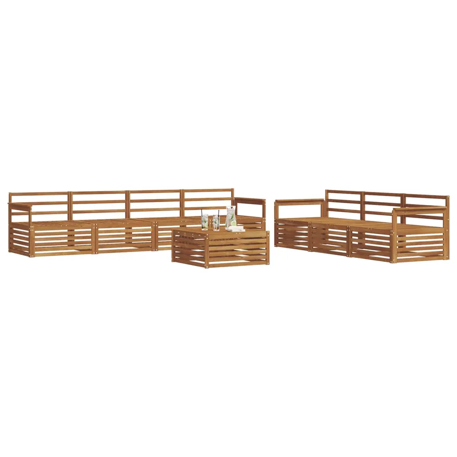 Ensemble de canapés d'extérieur 8 pcs Naturel - 3