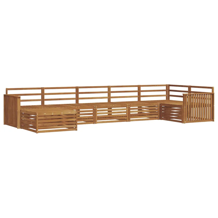 Ensemble de canapés d'extérieur 7 pcs Naturel - 2