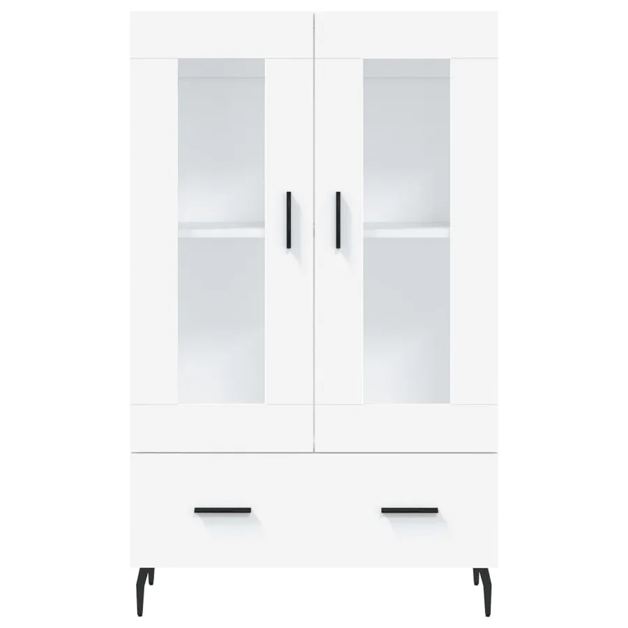 Buffet haut blanc 69,5x31x115 cm bois d'ingénierie - 6