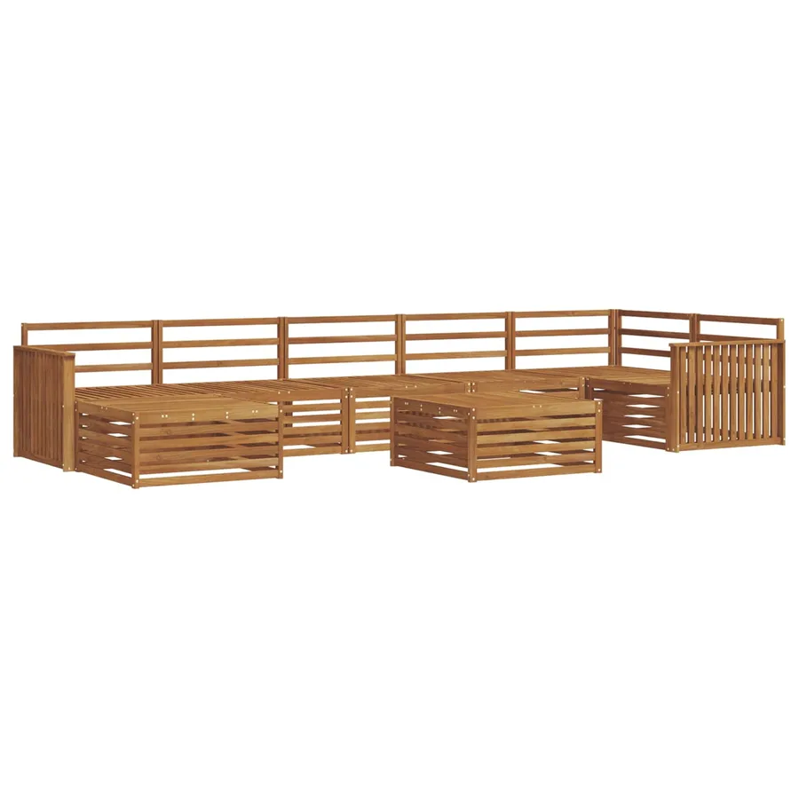 Ensemble de canapés d'extérieur 8 pcs Naturel - 2