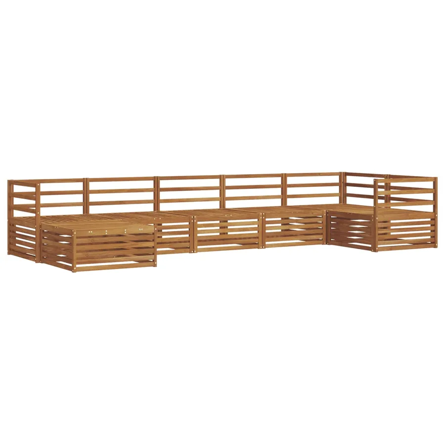 Ensemble de canapés d'extérieur 7 pcs Naturel - 2