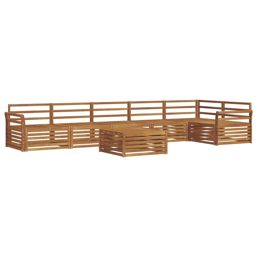 Ensemble de canapés d'extérieur 7 pcs Naturel - 2