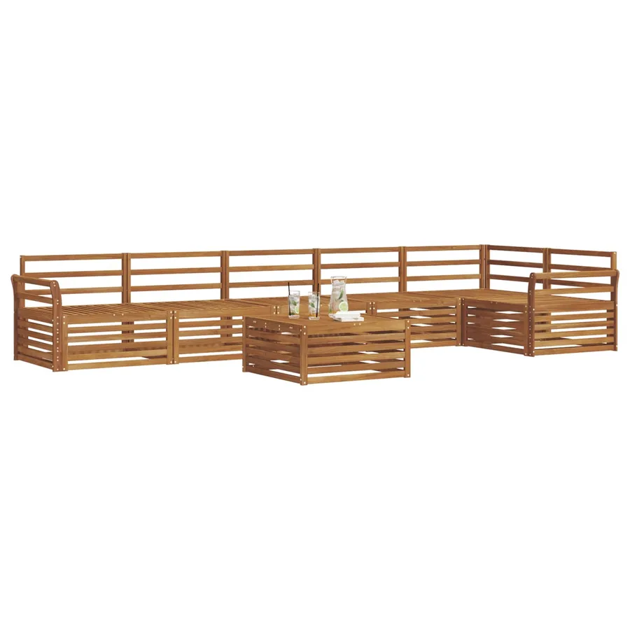 Ensemble de canapés d'extérieur 7 pcs Naturel - 3