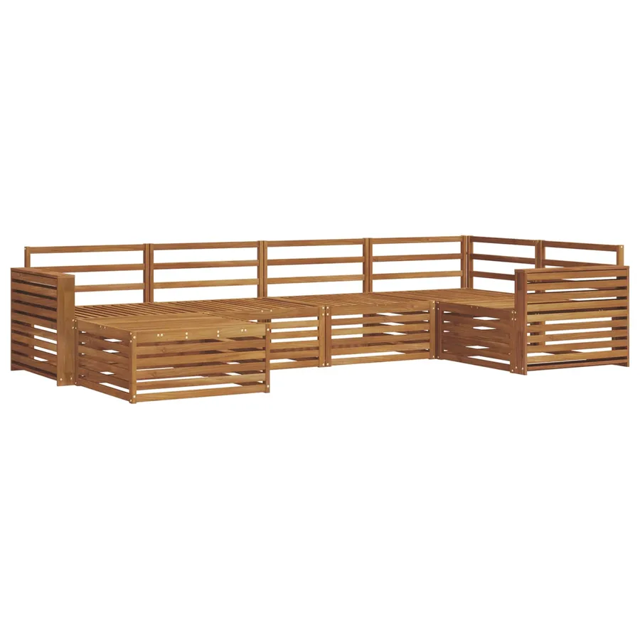 Ensemble de canapés d'extérieur 6 pcs Naturel - 2