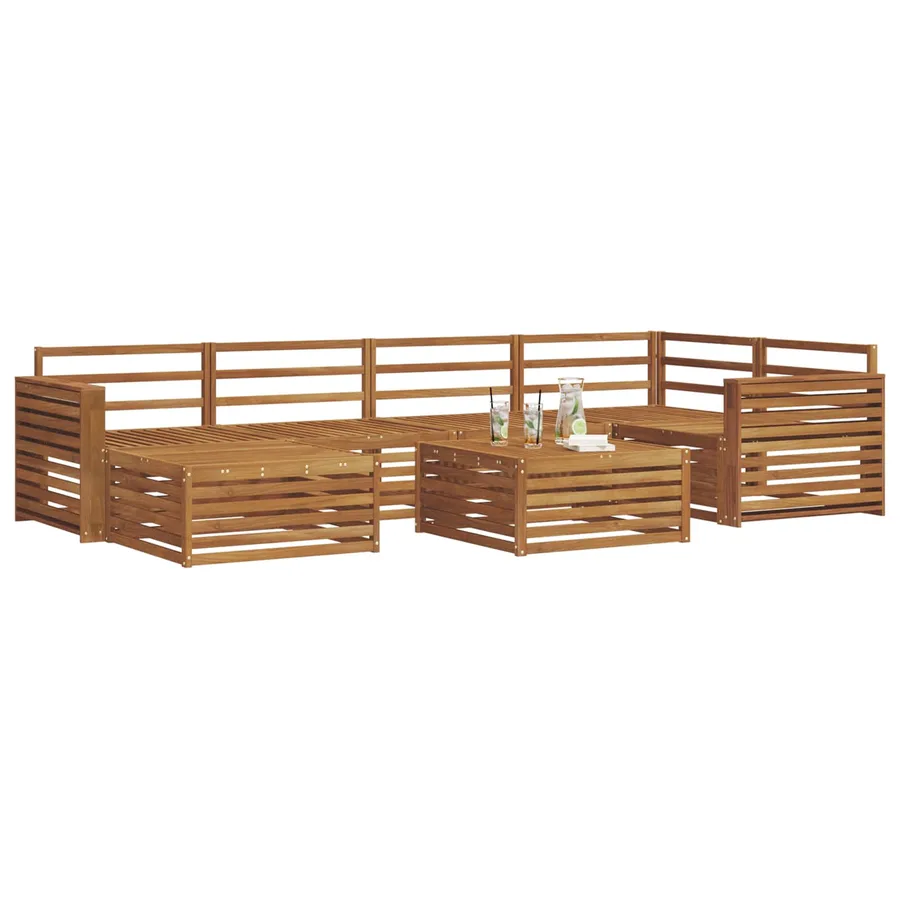 Ensemble de canapés d'extérieur 7 pcs Naturel - 3